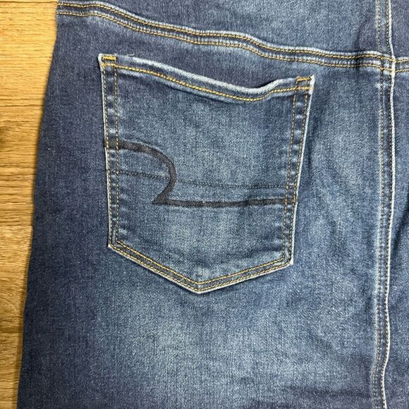 American Eagle Outfitters Dark Blue Denim Mini Skirt - Picture 7 of 10